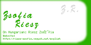 zsofia riesz business card